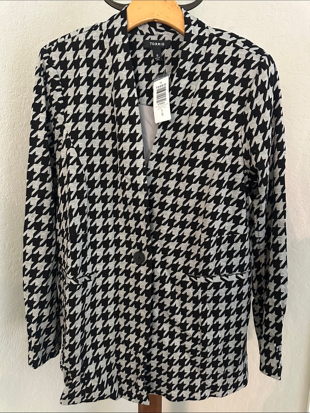 torrid Black and Grey tHoundstooth Blazer NWT SZ 0 L 12